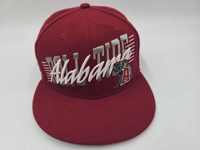 Gorra ajustada University of Alabama Crimson Tide New Era 59Fifty 7 1/4 roja NCAA Foto 1 de 4