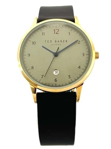 Ted Baker, TE50717004 Classic Thin Case Light Green Dial Brown Strap SLIM Watch - Picture 1 of 18