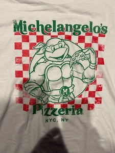 Authentic Teenage Mutant Ninja Turtles Michelangelo's Pizzeria NYC T-Shirt - Picture 1 of 3
