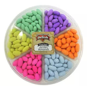 Easter Candy Jordan Almond Gift Tray by It's Delish (6-Section Assorted Colors) - Picture 1 of 6