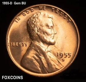 Centavo de trigo Lincoln 1955 S BU brillante moneda de cobre centavo rojo sin circular - Imagen 1 de 3