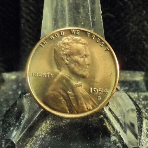PENNY DI GRANO UNCIRCULATO 1954 USA LINCOLN (41619)1 - Foto 1 di 2