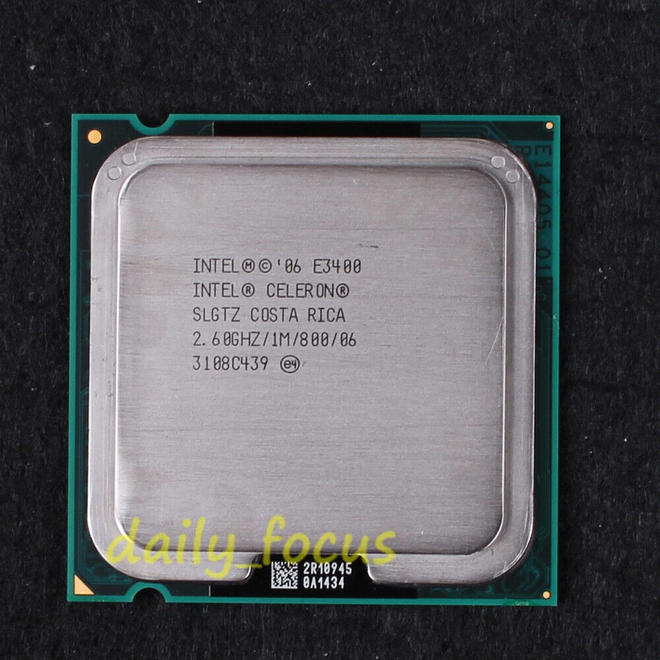 Intel Celeron E3400 SLGTZ 2.6 GHz AT80571RG0641ML CPU Processor LGA 775 800 MHz - Image 1 of 2