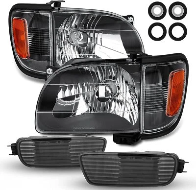 Faros para Toyota Tacoma 2001-2004 + Lámparas de señalización de esquina + Par de luces de parachoques Foto 1 de 4
