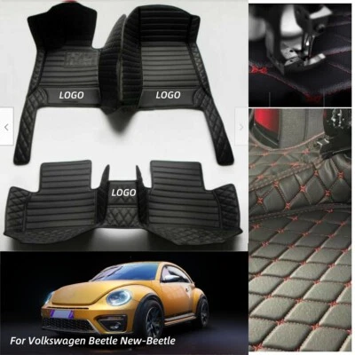 Car Floor Mats Fit Volkswagen Beetle New-Beetle 1998-2019 Auto Carpets Car Rugs - Image 1 of 4