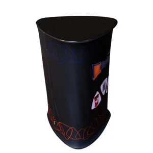 Triangle Fabric Pop Up Display Booth Trade Show Podium Promotional Counter Table - Picture 1 of 11