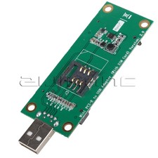 Mini PCI-e mPCI Express to USB Adapter w/ SIM Card Slot WWAN Antenna