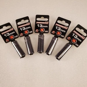 5pc Powerbuilt 1/4 Inch Drive x 13 MM 6 Point Deep Socket - 641690 - Picture 1 of 1