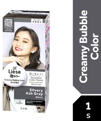 Color burbuja de cabello - gris ceniza plateado Foto 1 de 4