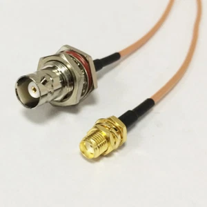 BNC female jack to SMA female jack Pigtail Jumper cable RG316 6inch 15cm - Picture 1 of 3