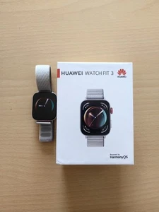 Huawei Watch Fit 3 Smartwatch, SLO-B19, Weiß mit Schutzhülle. - Bild 1 von 2