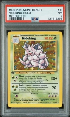 1999 POKEMON FRENCH 1ST ED #11 NIDOKING-HOLO PSA 7 NM - Image 1 of 2