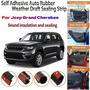 Door Seal Strips Weather Draft Wind Noise Reductionu For Jeep Grand Cherokee - Picture 1 of 14