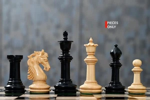 The French Warrior Luxury Wooden Chess Pieces in Ebony & Boxwood - 4.4" King - Picture 1 of 7