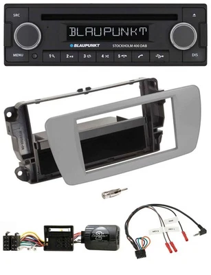 Blaupunkt Lenkrad Bluetooth DAB CD USB Autoradio für Seat Ibiza dublingrau - Bild 1 von 4