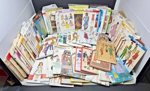 Huge LOT of 75+ Vintage Sewing Patterns (Cut + Uncut) Costumes Men Women Kids - Picture 1 of 16