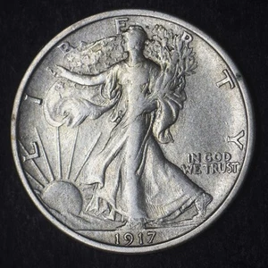 1917-P Walking Liberty Silver Half Dollar 50C - COINGIANTS - - Picture 1 of 2