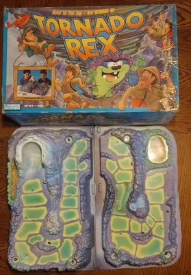 SOLO SCHEDA GIOCO E SCATOLA - Vintage Tornado Rex 1991 Parker Brothers - Immagine 1 di 4