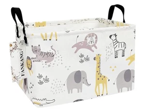 Storage Bins, Nursery Hamper Canvas Laundry Basket Foldable with Waterproof P... - Picture 1 of 8