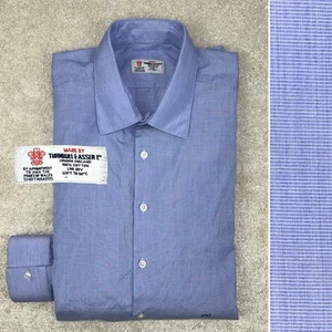 Turnbull & Asser England Fil a Fil hellblau Uniform Baumwolle Hemd 17,5 - Bild 1 von 17
