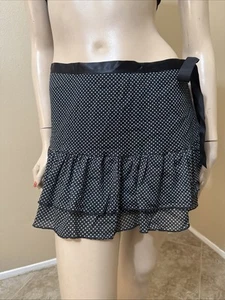Falda informal de verano con volantes elásticos con cremallera talla L a lunares blancos negros para mujer - Imagen 1 de 16