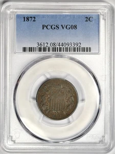 1872 2C TWO CENT ~ PCGS VG08 - Picture 1 of 4