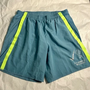 Pantalones Cortos Nike Running Worldwide Dri-FIT Para Hombre Grandes Verde azulado Ropa Deportiva Atlética - Imagen 1 de 5