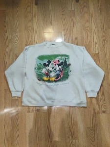vintage Disney Mickey and Minnie mouse crew neck sweater sweatshirt Pullover M - Picture 1 of 4