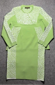 Donna Vinci Damen 2-teiliger Anzug Gr. 16 mint&weiß Gepard Animal Print Rock/Jacke - Bild 1 von 20