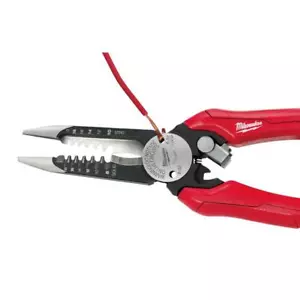 Milwaukee Wire Strippers Cutter Needle Nose 6-in-1 Combination Electricians Tool - Picture 1 of 8