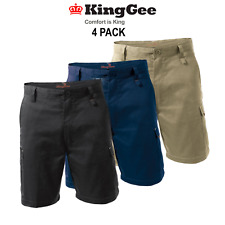 KingGee 4 Pack Workcool 1 Shorts Work Modern Contoured Fit Cotton Comfy K17800