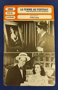 US Fritz Lang Movie The Woman In The Window French Film Trade Card  