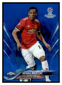 2018 Topps Chrome Blue Refractor 58 Anthony Martial /250 Manchester United - Picture 1 of 2