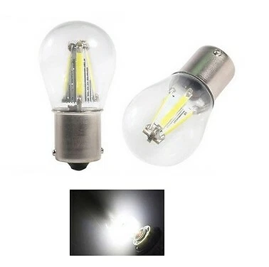 Ampoules LED BA15S P21W 4 Filaments Blanc feux de jour Veilleuses feu de recul - Photo 1/2