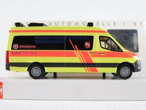 Busch 52626 Mercedes-Benz Sprinter "JUH Intensivverlegung Niedersachsen" 1:87/H0 - Bild 1 von 11