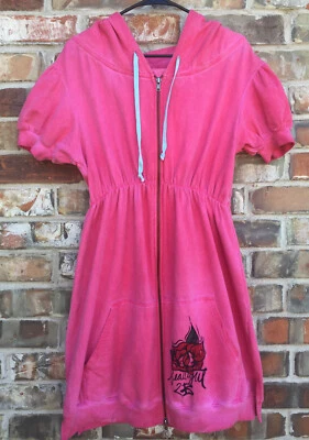 2BFree Rojo Rosa Pájaro Rosa Cremallera Sudadera con Capucha Sudadera Túnica Vestido Chaqueta Larga Foto 1 de 4