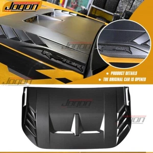 Matte Carbon For Ford Bronco 2022-2025 Raptor Front Hood Bonnet Scoop Panel Trim - Picture 1 of 12