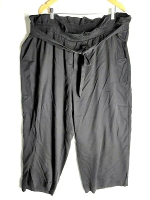 NWT Jones New York Womens Pants Black Lyocell Blend Bow On Pull Tie Plus Size 3X - Image 1 of 4