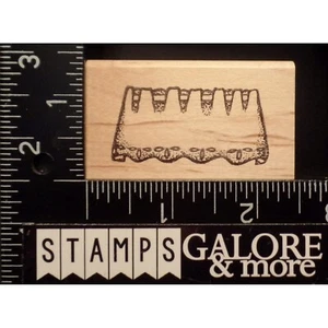 Touche Rubber Stamps 1071-D RUFLED GATHERED HOUSE CURTAINS ROD #W20 - Imagen 1 de 2