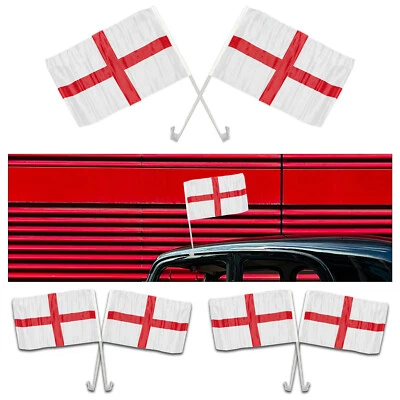 England Car Flags for Car Window World Cup Sports St Georges Car Flag 1-20Pack - Image 1 of 4