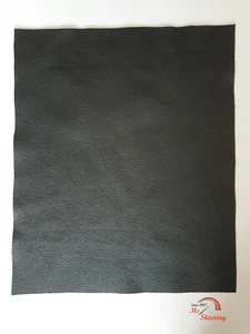 BLACK LEATHER OFFCUTS 20CM X 20CM 2 PIECES TOP ITALIAN QUALITY ITALIAN LEATHER - Picture 1 of 1