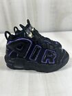 Size 1Y- Nike Air More Uptempo '96 Black Action Grape Clean