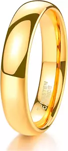 Tungsten Wedding Band Ring 2Mm 4Mm 6Mm 8Mm Gold/Rose Gold/Silver Comfort Fit - Picture 1 of 12