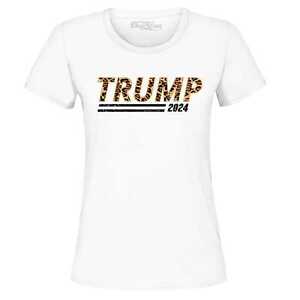 Leopard Print Trump 2024 Presidential Campaign Women's T-Shirt MAGA Gift Shirts