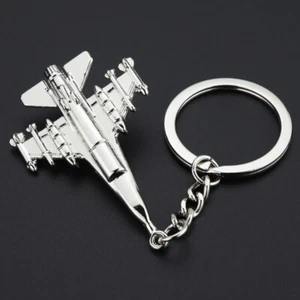 3D Simulation Fighter Jet Plane Keychain Key Ring Backpacks Hanging Decoration - Picture 1 of 8