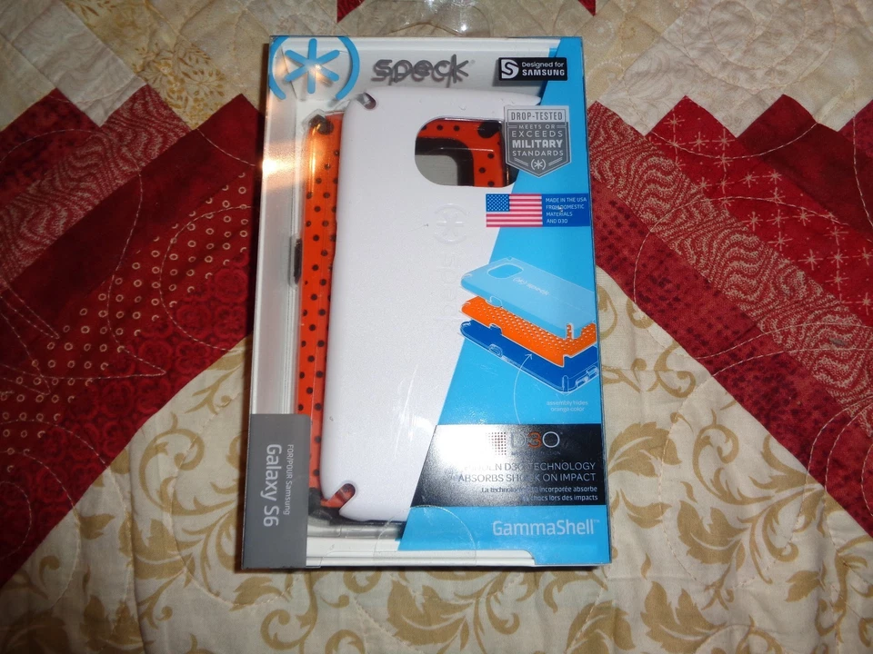 Funda rígida a presión blanca/naranja SPK-A4100 Galaxy S6 Speck GammaShell D3O Foto 1 de 1