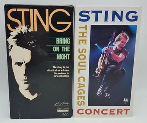 2 Sting VHS Tapes The Soul Cages Concert & Bring on the Night - Picture 1 of 3