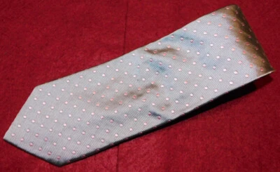 ALAIN FIGARET HECHO EN FRANCIA GRIS CLARO/ROSA CLARO MOTIVO LUNARES CORBATA - CORBATAS PARA EL CUELLO. Foto 1 de 3