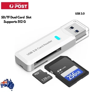 USB 3.0 Card Memory Reader Multiport Hub SD TF SDHC SDXC Micro Splitter Adapter - Picture 1 of 13
