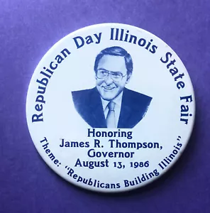 1986 Fiera di Stato dell'Illinois Giornata Repubblicana in onore del Gov. Thompson / mandato più lungo - Foto 1 di 2